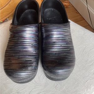 DANSKO Multicolor Iridescent Striped Clog size 36 or size 5.5  or 6  in US
